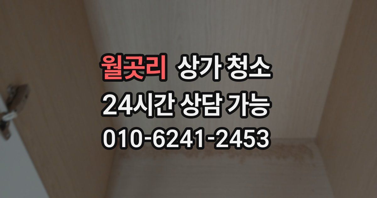 월곳리 상가 청소