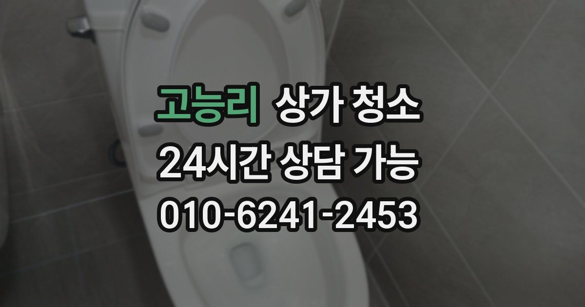 고능리 상가 청소