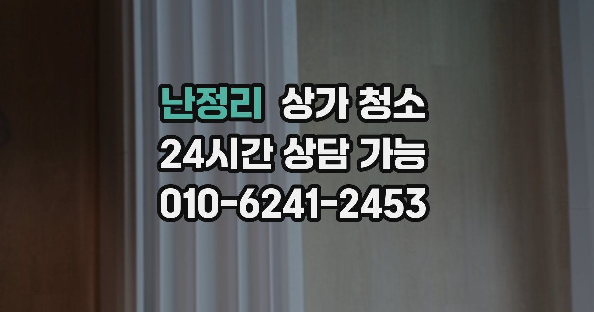 난정리 상가 청소