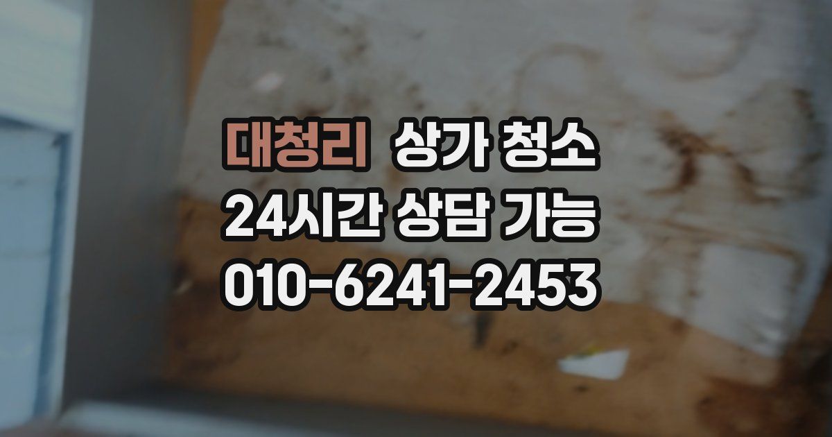 대청리 상가 청소