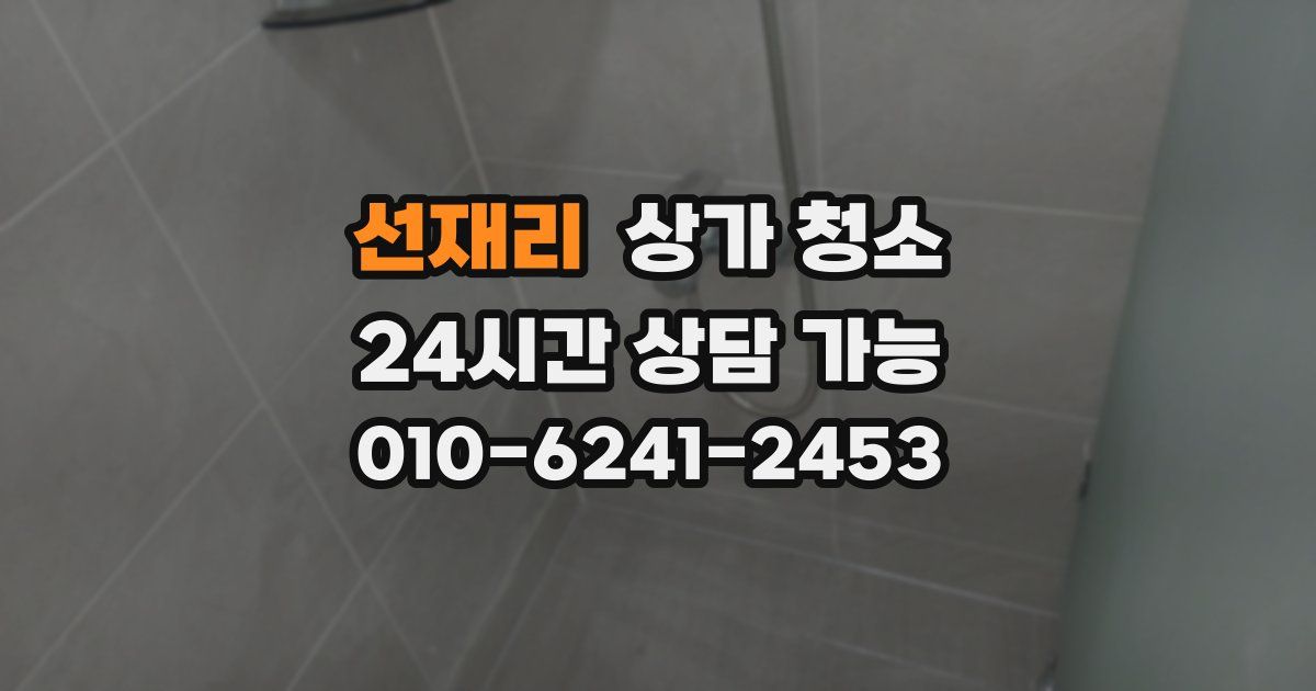 선재리 상가 청소