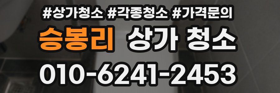 승봉리 상가 청소