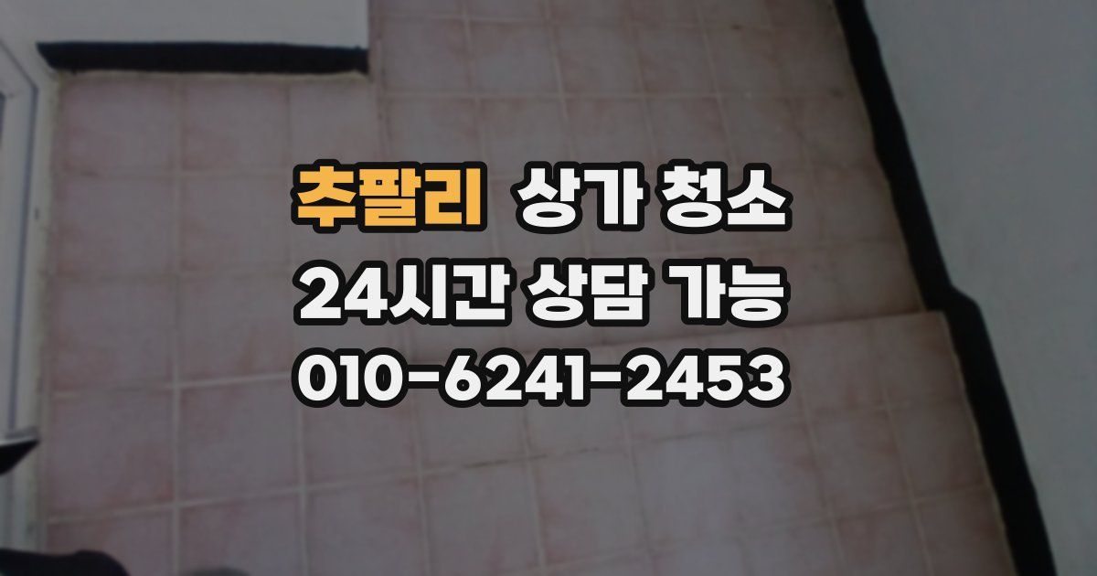 추팔리 상가 청소