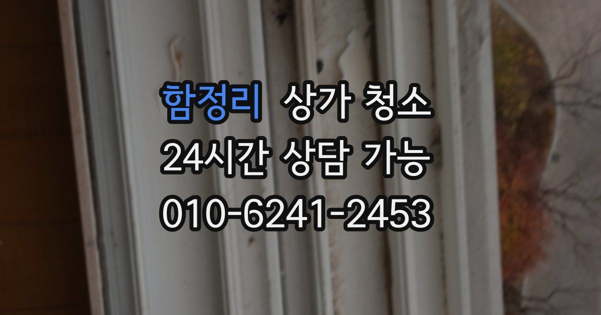 함정리 상가 청소