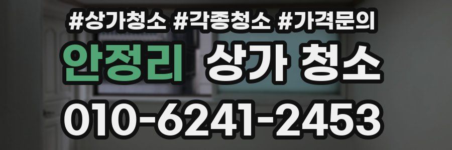 안정리 상가 청소