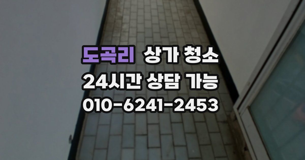 도곡리 상가 청소