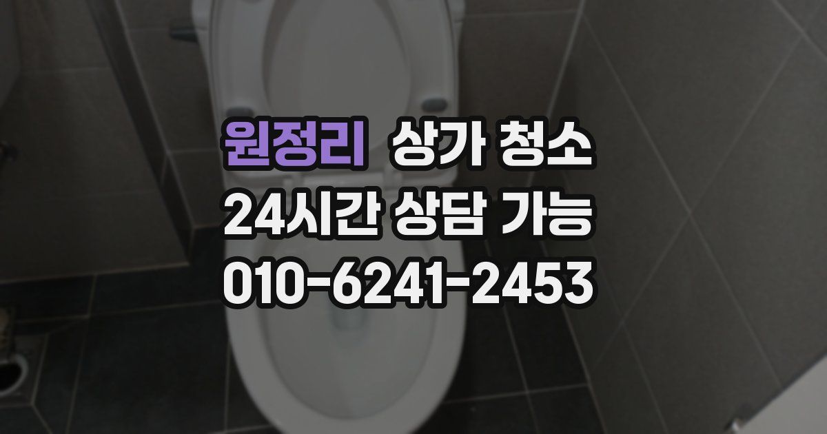 원정리 상가 청소