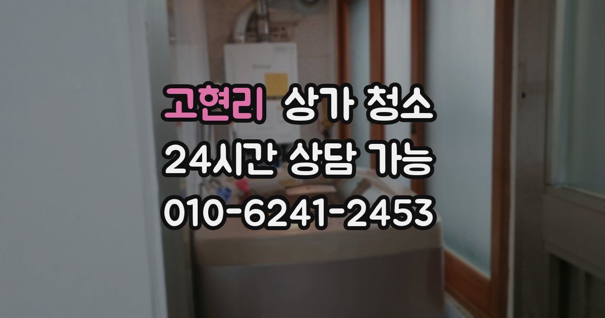 고현리 상가 청소