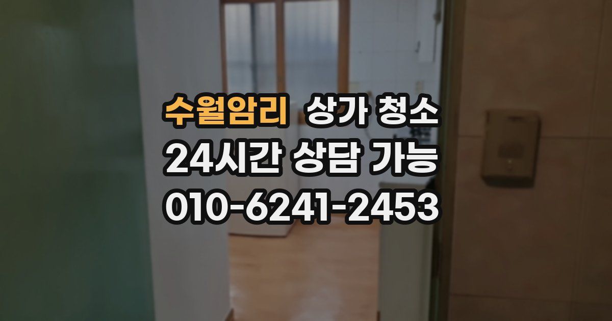수월암리 상가 청소