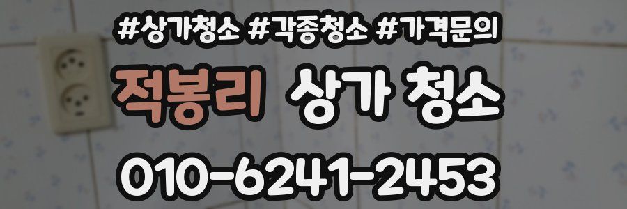 적봉리 상가 청소