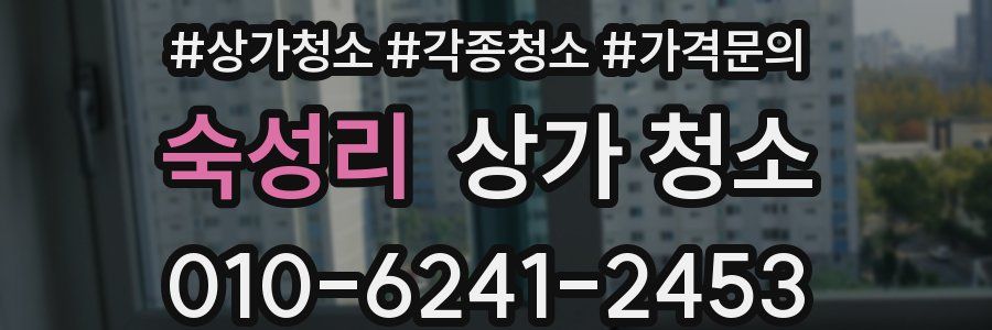 숙성리 상가 청소