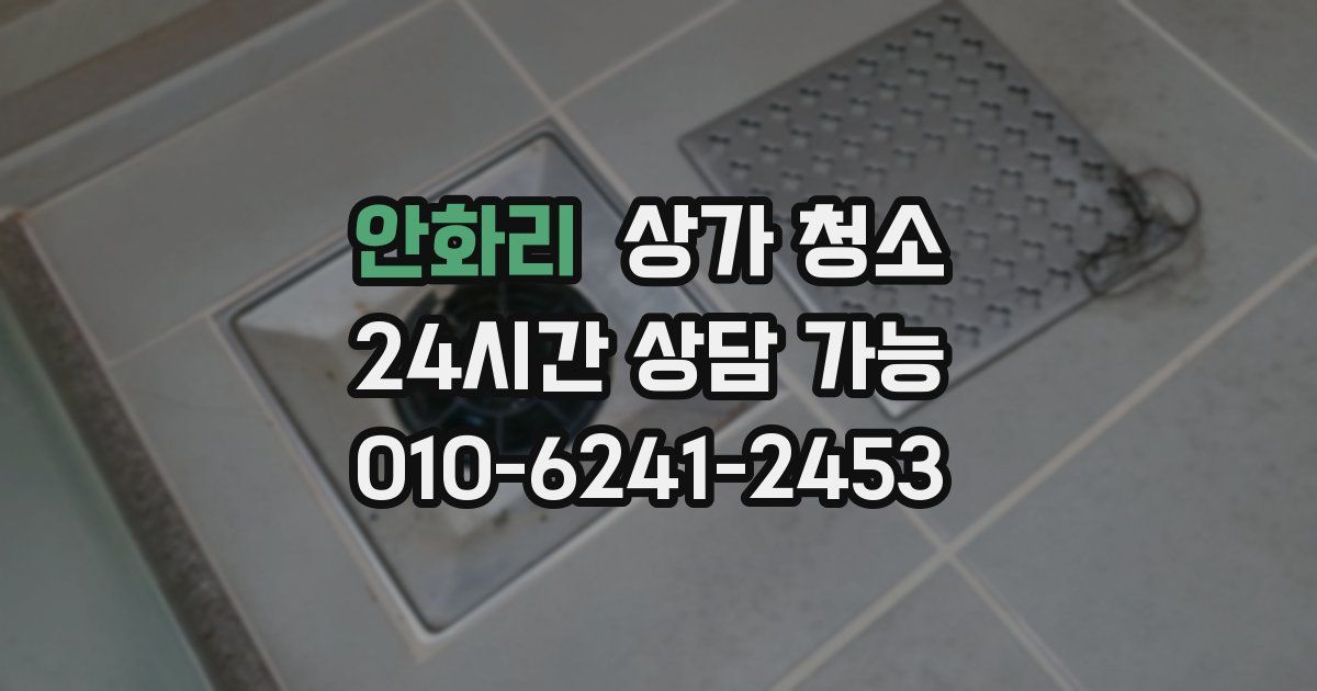 안화리 상가 청소