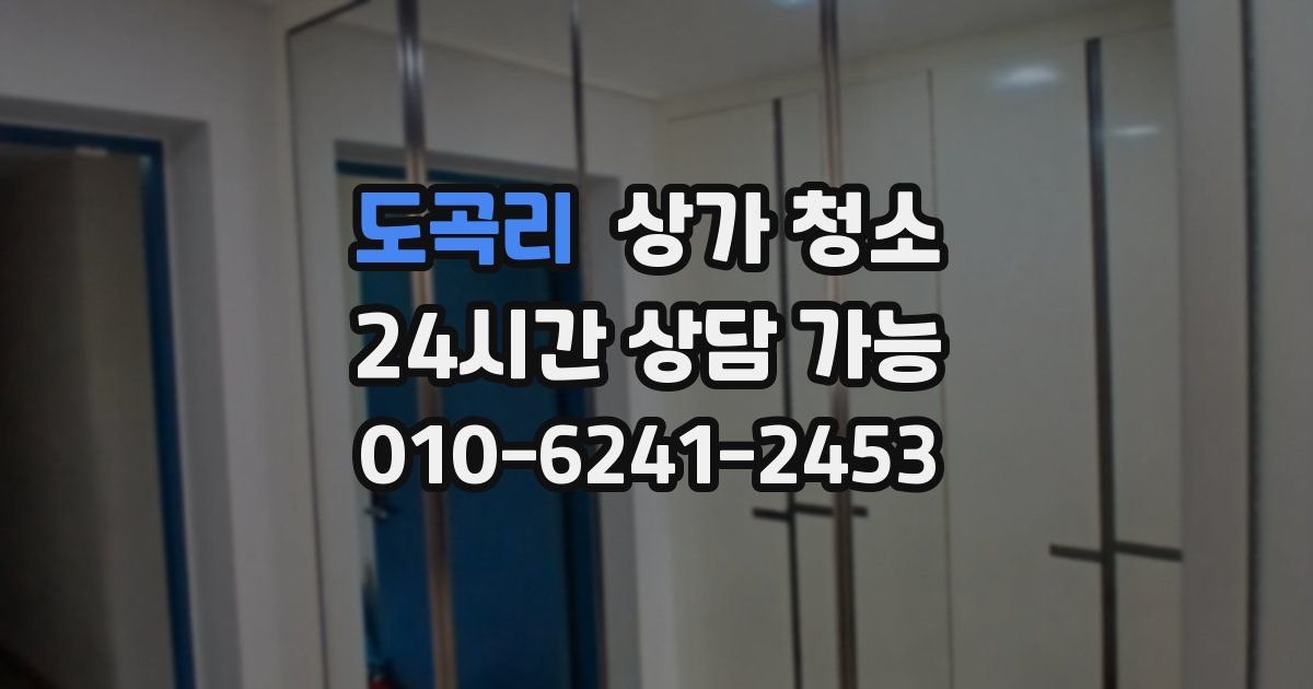 도곡리 상가 청소