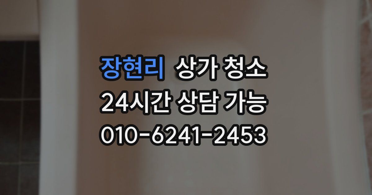 장현리 상가 청소