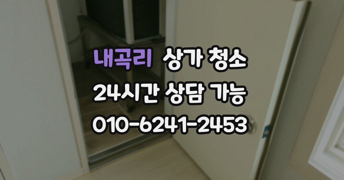 내곡리 상가 청소