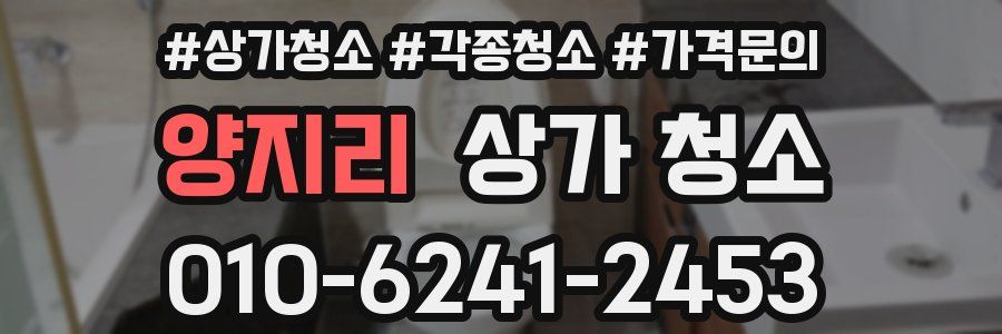 양지리 상가 청소