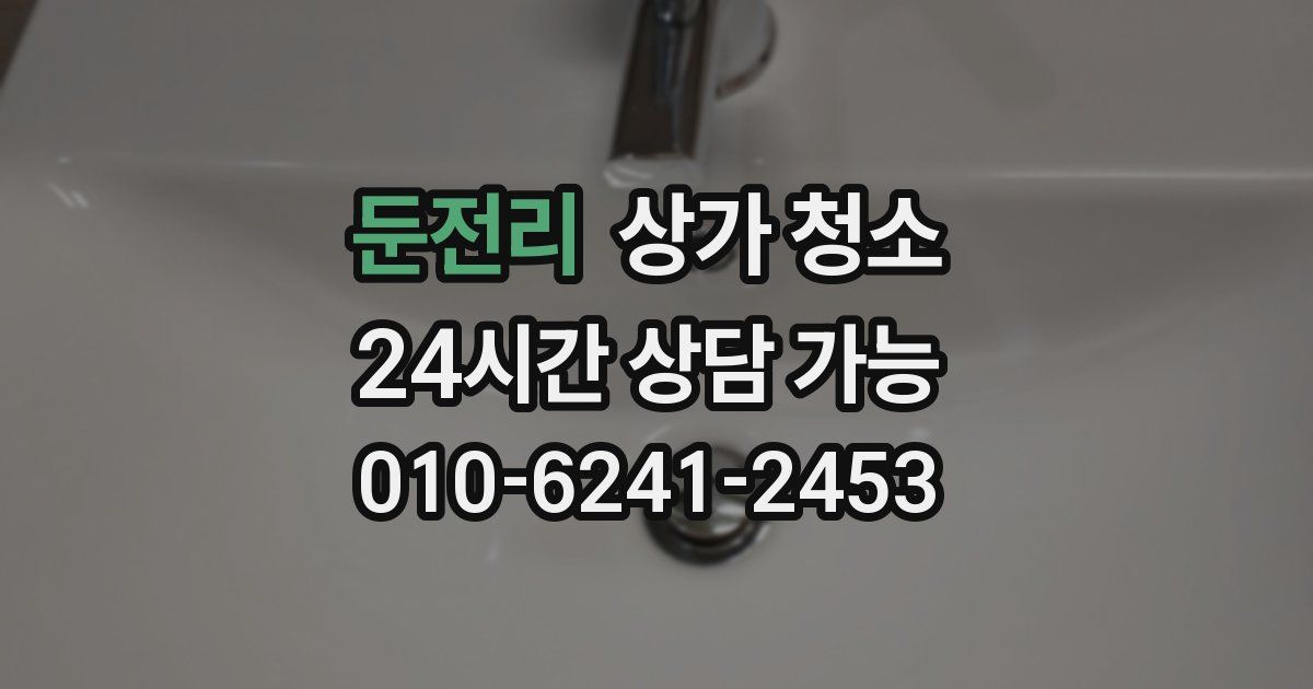 둔전리 상가 청소