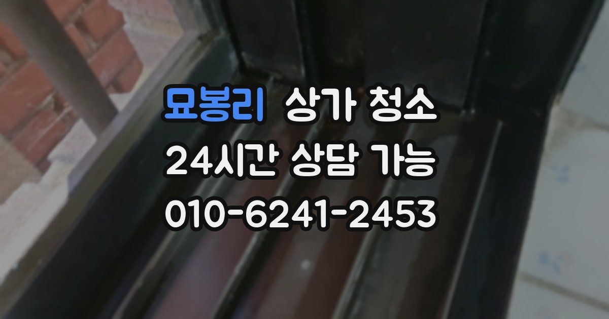 묘봉리 상가 청소