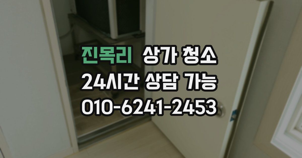 진목리 상가 청소