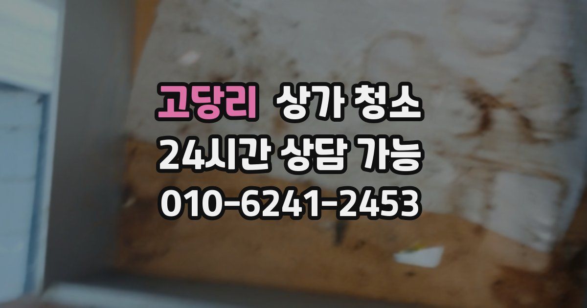 고당리 상가 청소