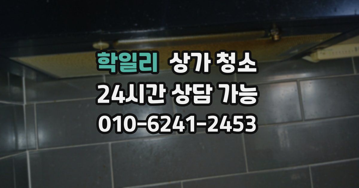 학일리 상가 청소