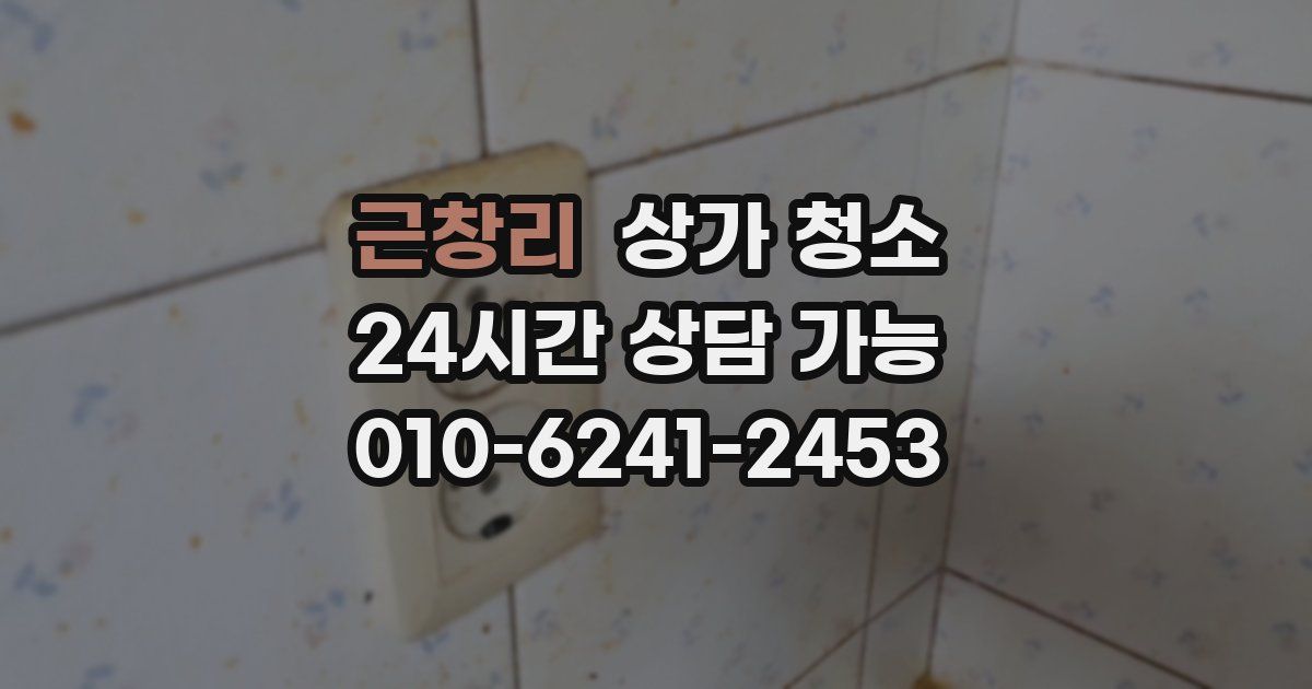 근창리 상가 청소