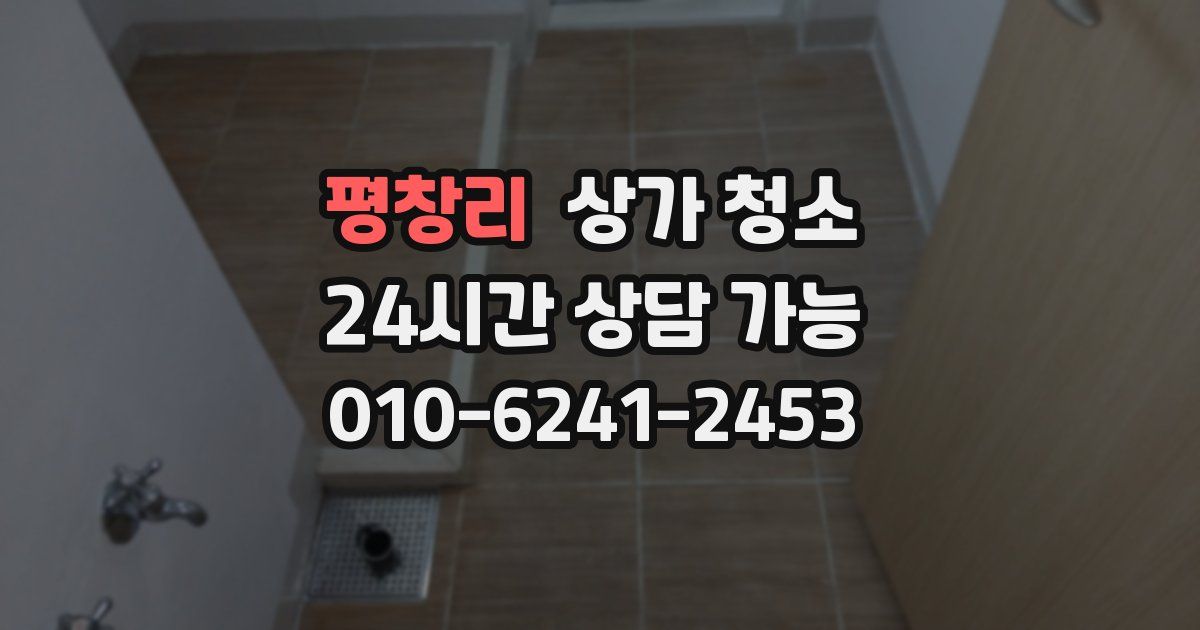 평창리 상가 청소