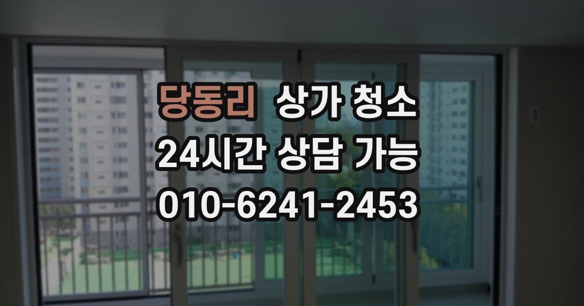 당동리 상가 청소