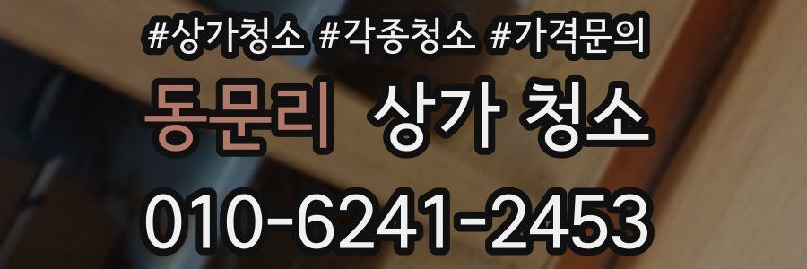 동문리 상가 청소