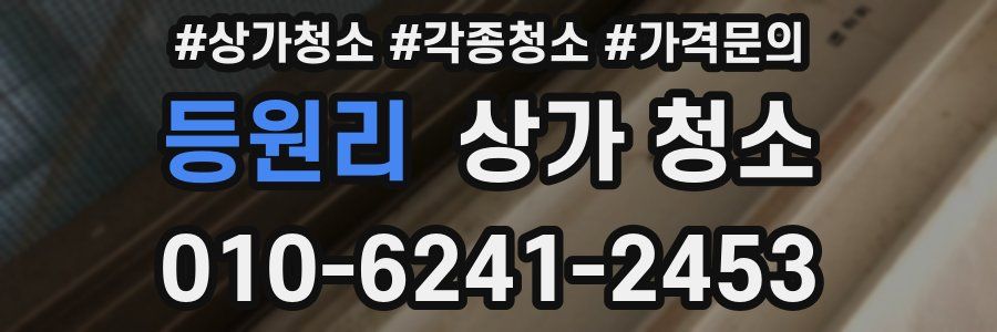 등원리 상가 청소
