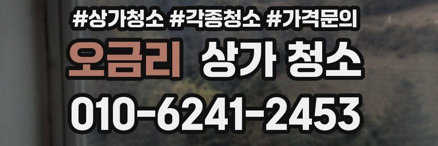 오금리 상가 청소