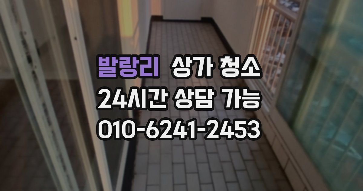 발랑리 상가 청소