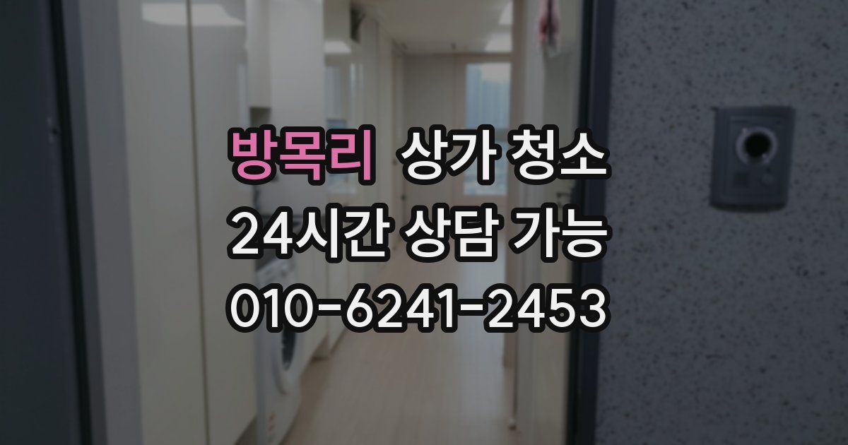 방목리 상가 청소
