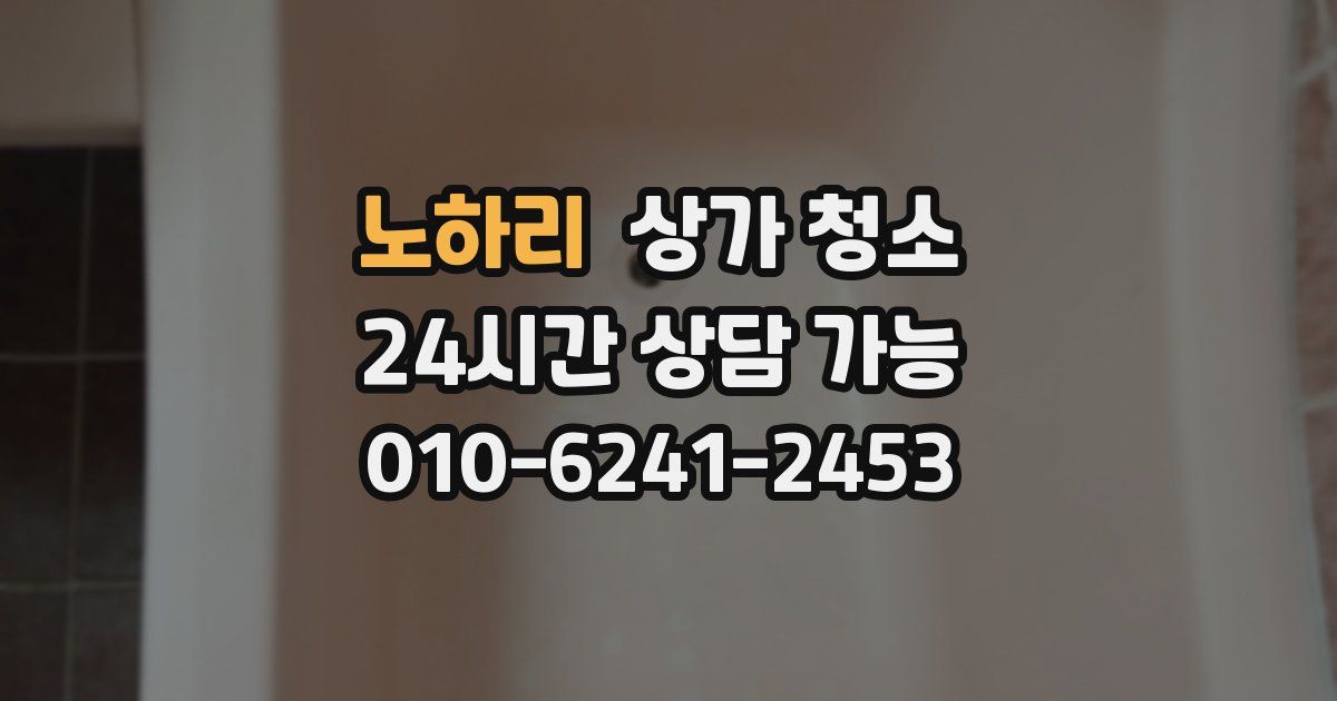 노하리 상가 청소