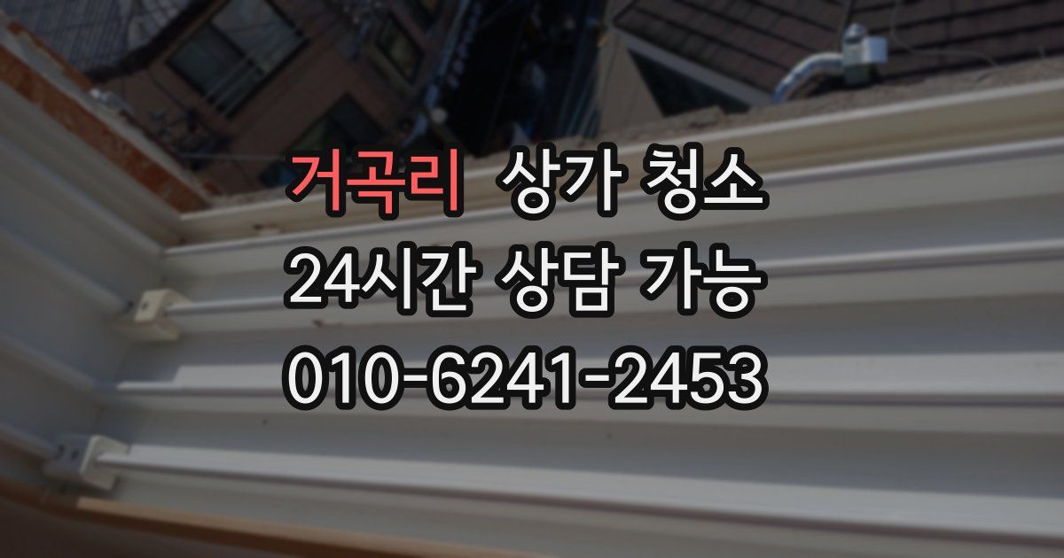 거곡리 상가 청소