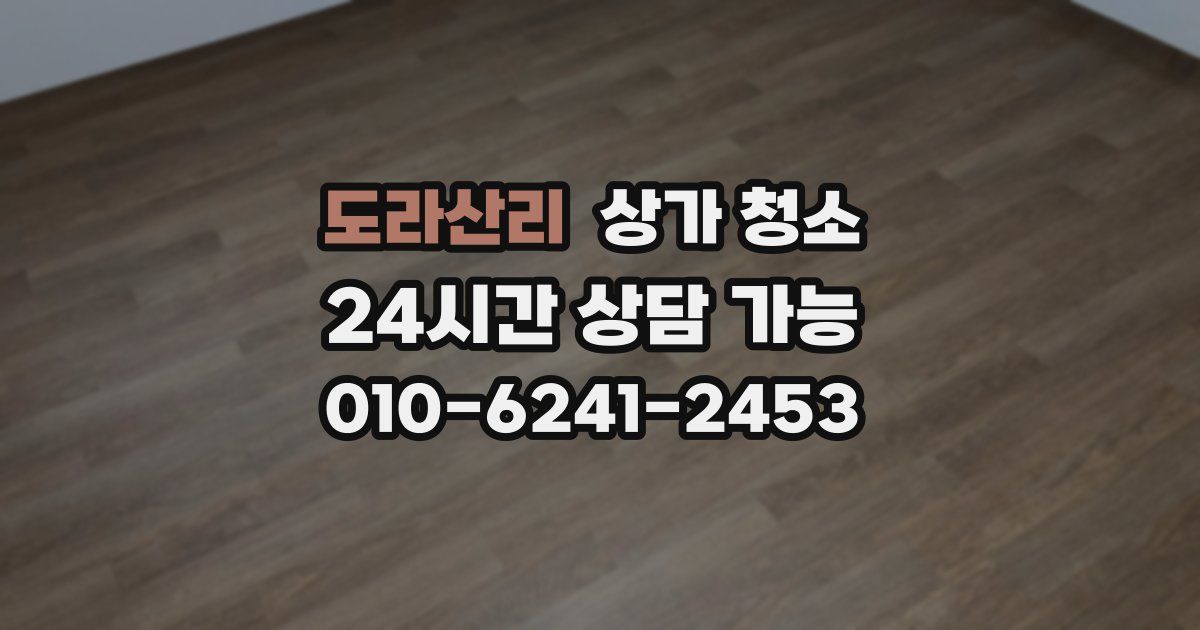 도라산리 상가 청소