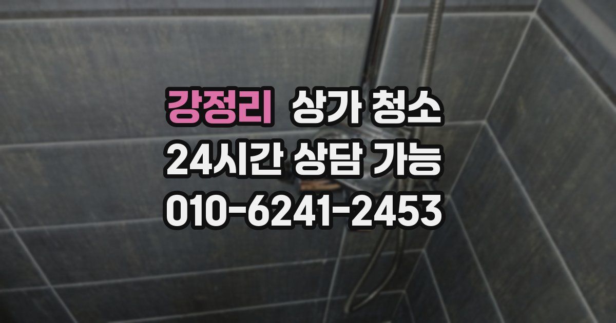 강정리 상가 청소