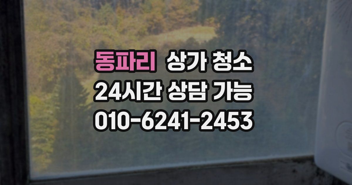 동파리 상가 청소