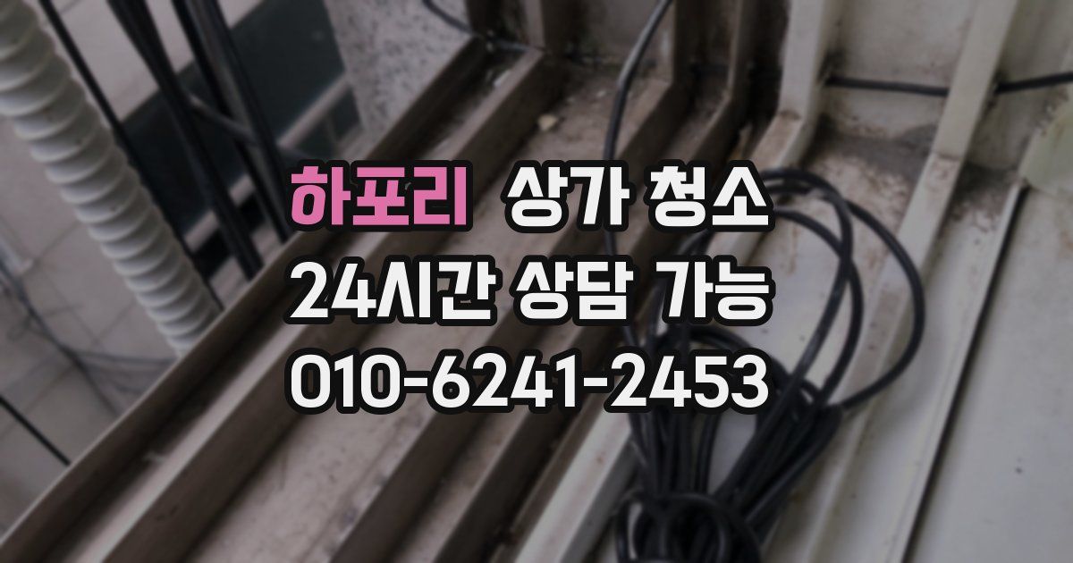 하포리 상가 청소