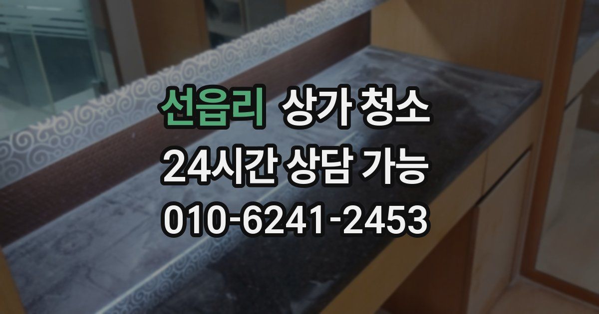 선읍리 상가 청소