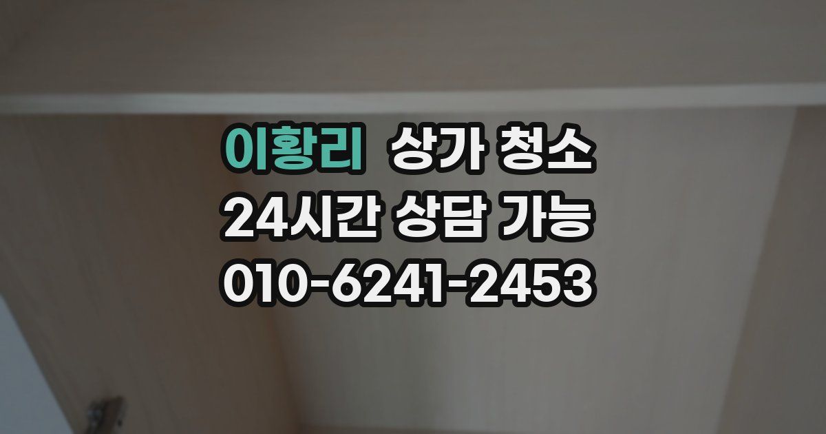 이황리 상가 청소