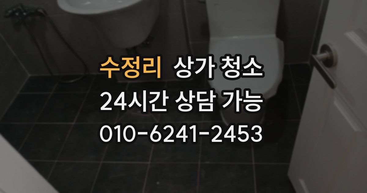 수정리 상가 청소