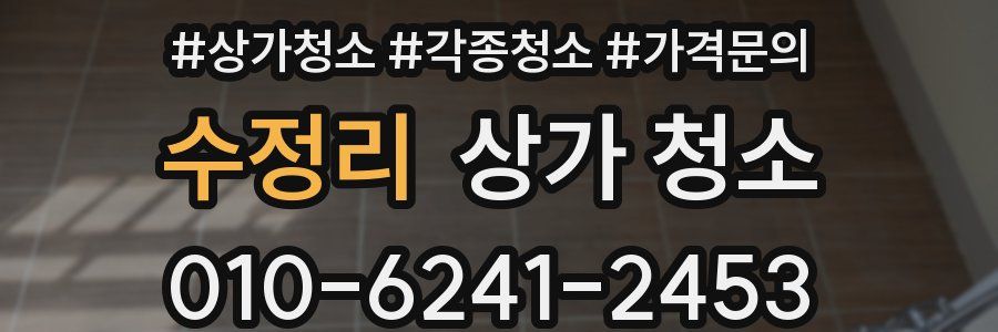 수정리 상가 청소