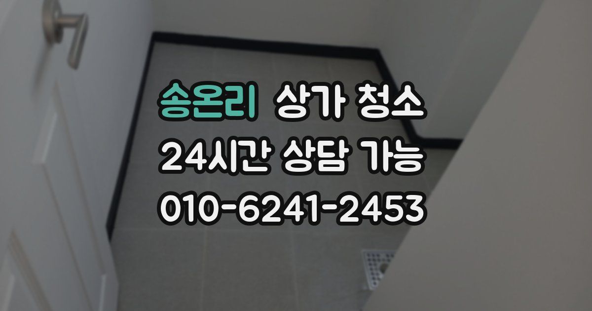 송온리 상가 청소