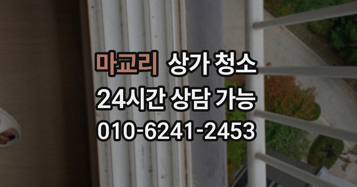 마교리 상가 청소