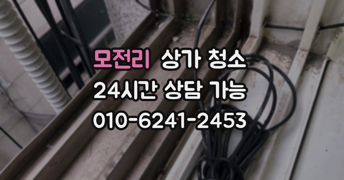 모전리 상가 청소