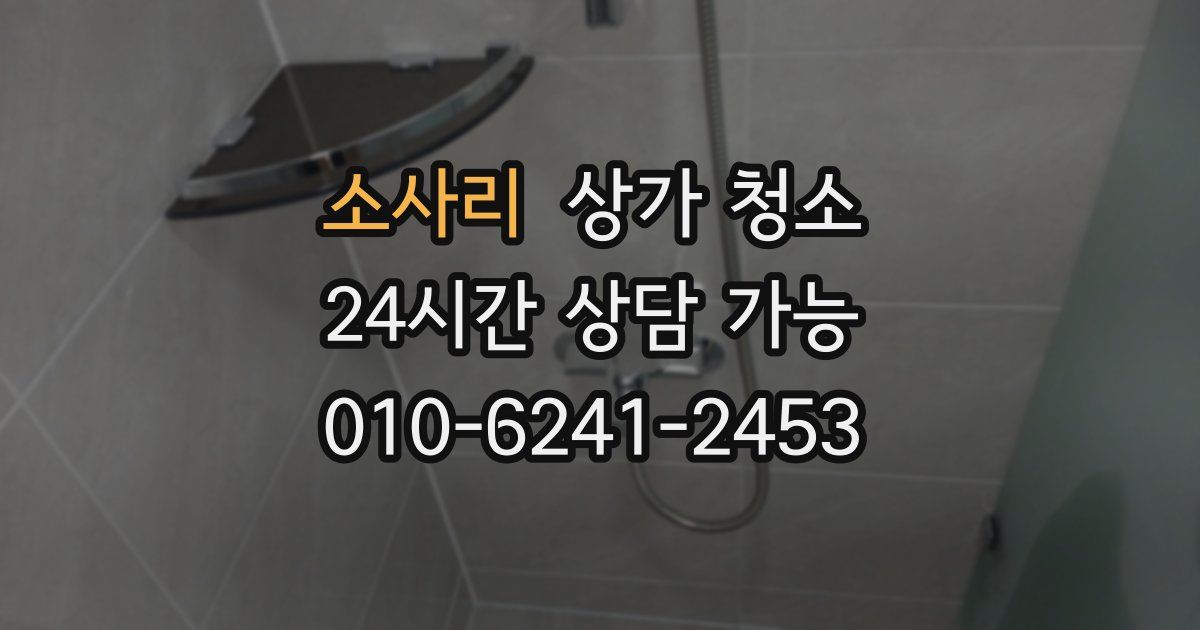 소사리 상가 청소
