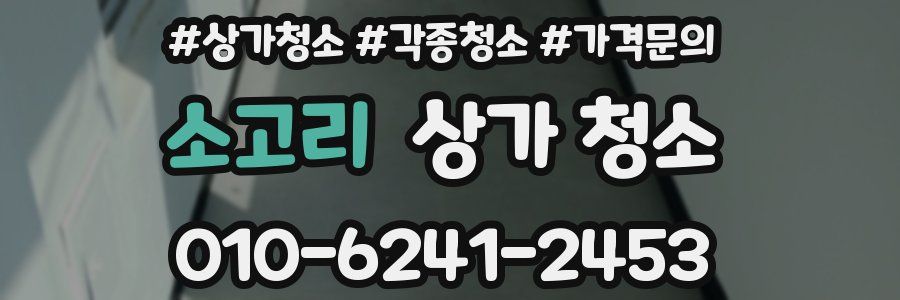 소고리 상가 청소