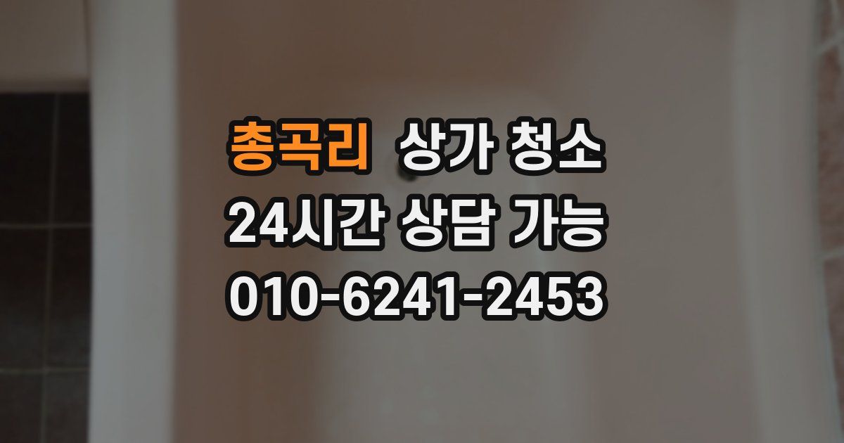 총곡리 상가 청소