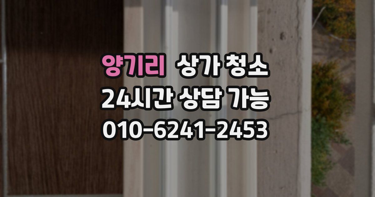 양기리 상가 청소